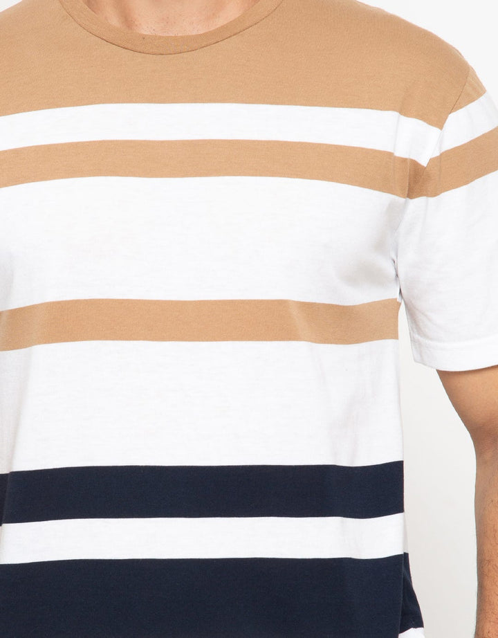 Details Stripe Color Kaos Casual Pria