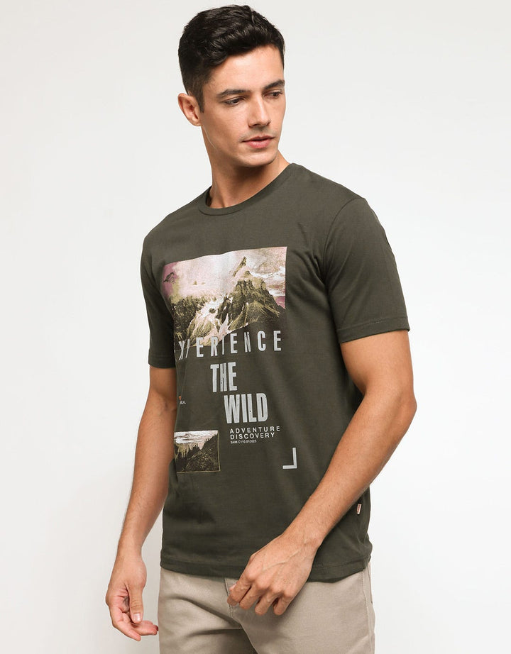 Cardinal Casual T-shirt Print Experience The Wild