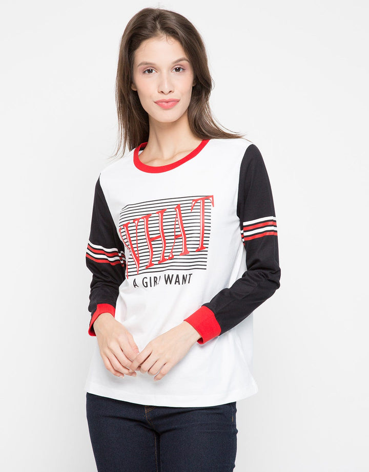 Hassenda Tshirt Lengan Panjang Print Wording