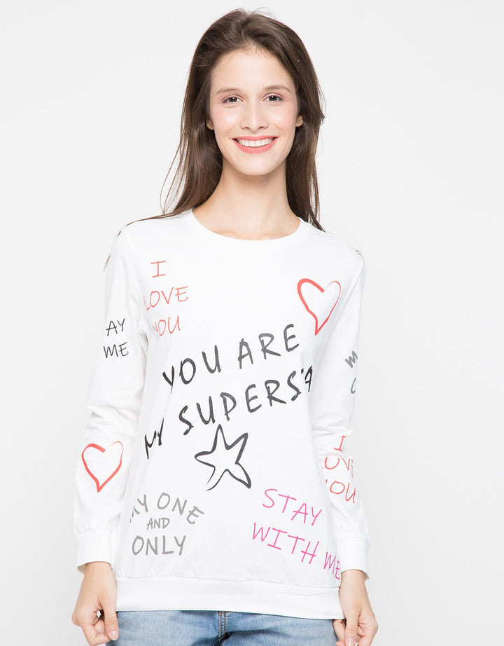 Hassenda Tshirt Lengan Panjang Print Wording