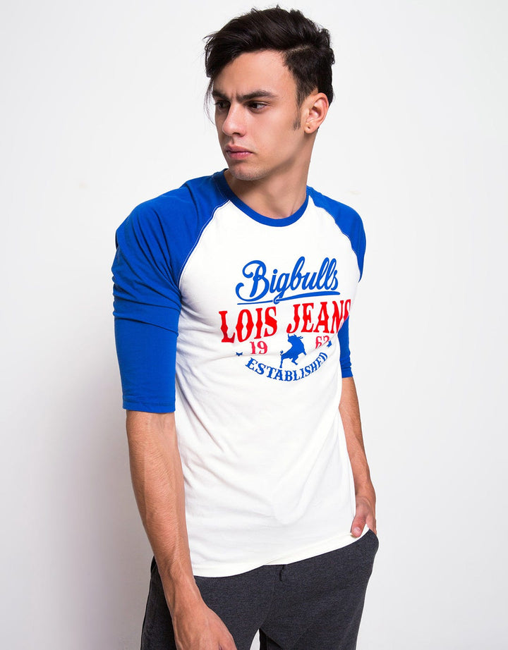 Lois Kaos Raglan Pria Print Bigbulls 1962