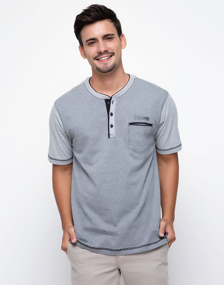 LGS Man Kaos Casual Abu