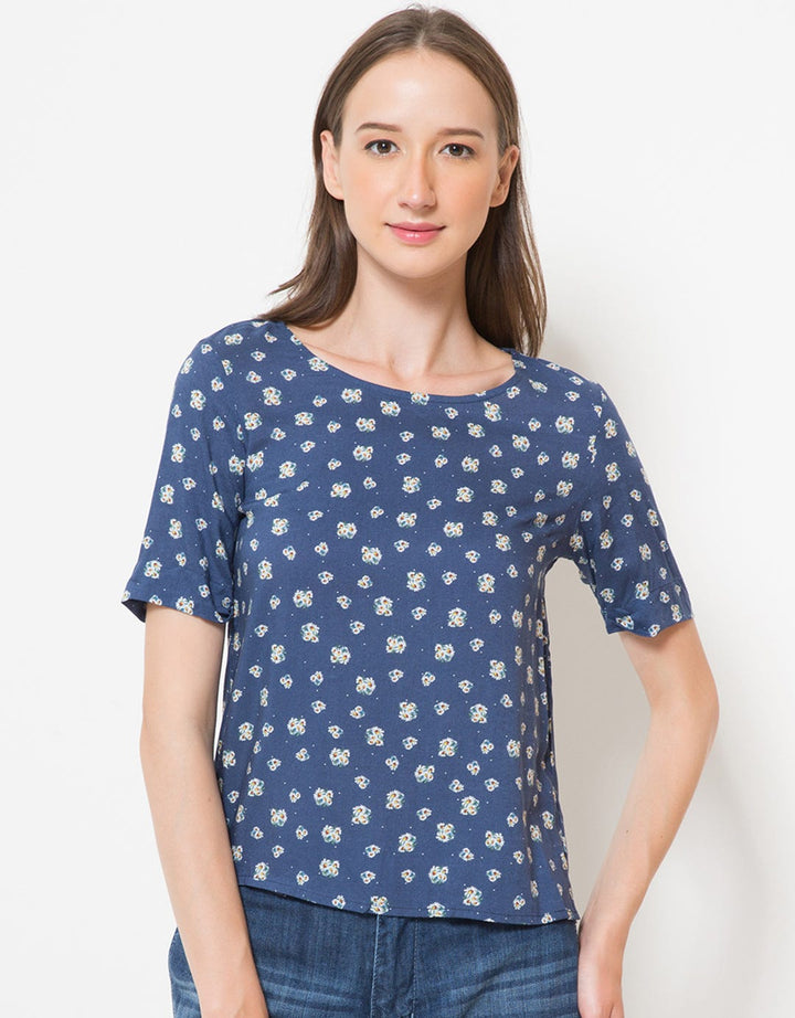 Logo Jeans Polka Flower Atasan Wanita