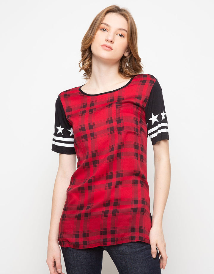 Logo Jeans Tartan Star Tee