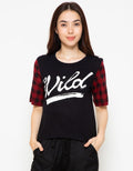 Logo Jeans Wild Crop Tee Hitam