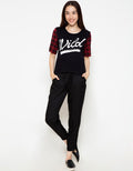 Logo Jeans Wild Crop Tee Hitam