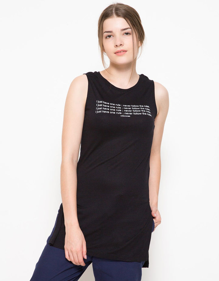Logo Jeans Women Wording Print Long Tee