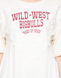 Lois Girl Short Sleeve T-shirt with Print &amp; Lace Details