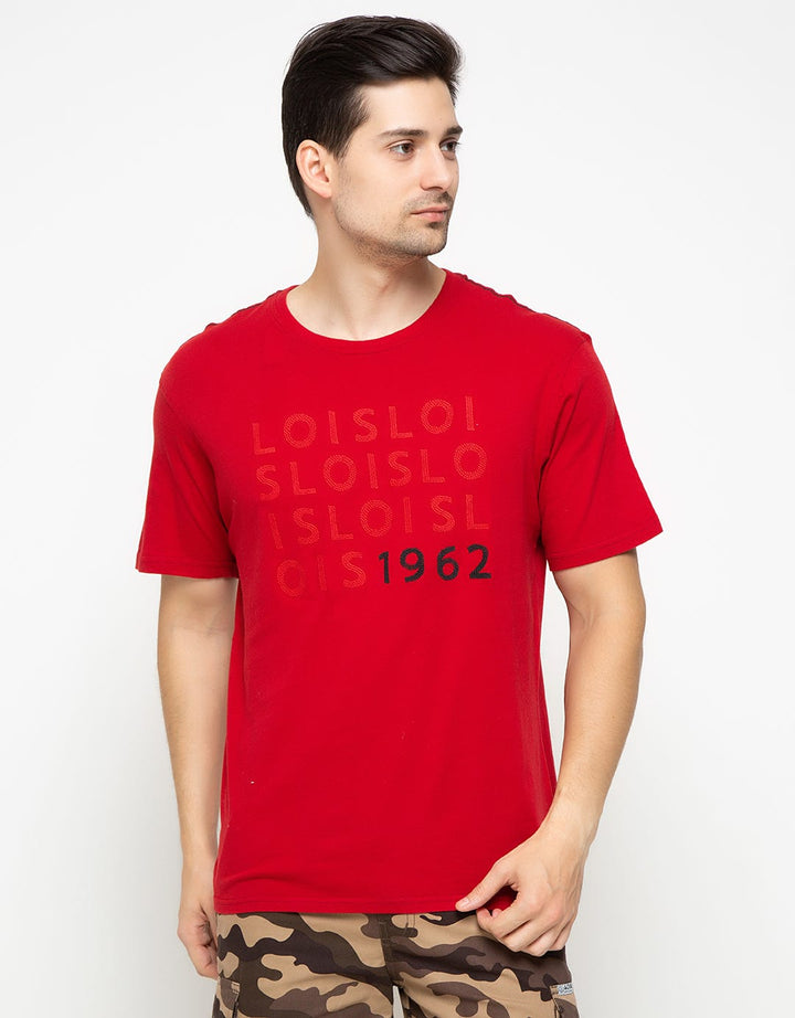 Lois T-shirt Lengan Pendek Print Wording