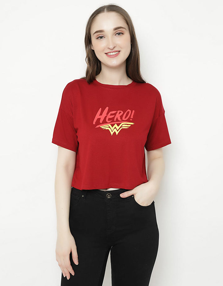 Third Day Co Crop Loose Hero Wonder Woman Kaos