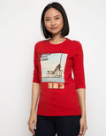 LGS Women Ladies Short Sleeve Print T-shirt