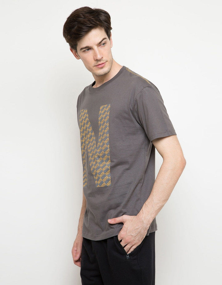 Nevada Neck Full Print Kaos Pria