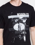 Nevada Short Sleeve T-Shirt Round Neck Regular Print Drum