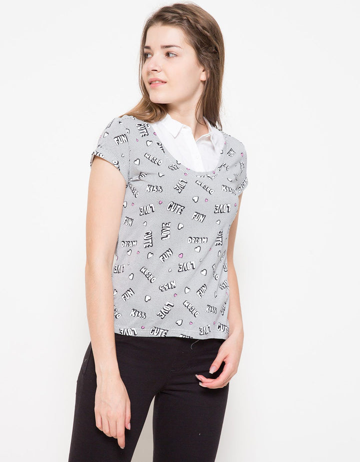 Ninety Degrees Love Cute Casual Tee