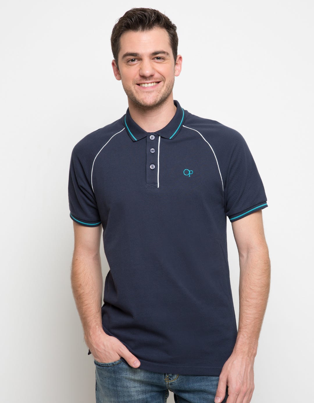 Ocean Pacific Stripe Polo Short