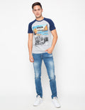 Osella Tshirt  Lengan Pendek Print City UK Pria