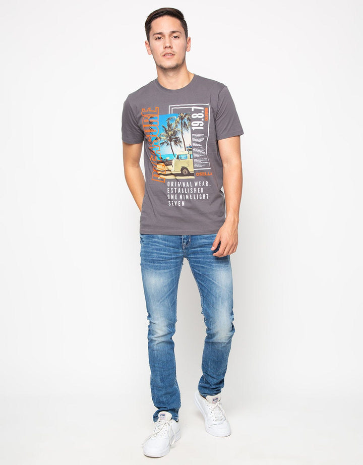 Osella T-Shirt  Lengan Pendek Print Pleasure Pria