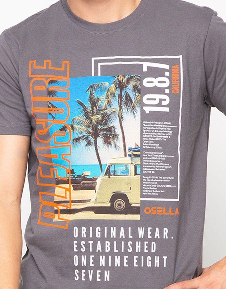 Osella T-Shirt  Lengan Pendek Print Pleasure Pria