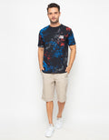 Paradigm Paint Print Men's T-Shirt With Small Logo