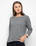 Phenomenal T Shirt Lengan 7 Per 8 Dropsleeve Knit Plain