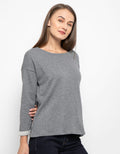 Phenomenal T Shirt Lengan 7 Per 8 Dropsleeve Knit Plain