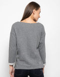 Phenomenal T Shirt Lengan 7 Per 8 Dropsleeve Knit Plain