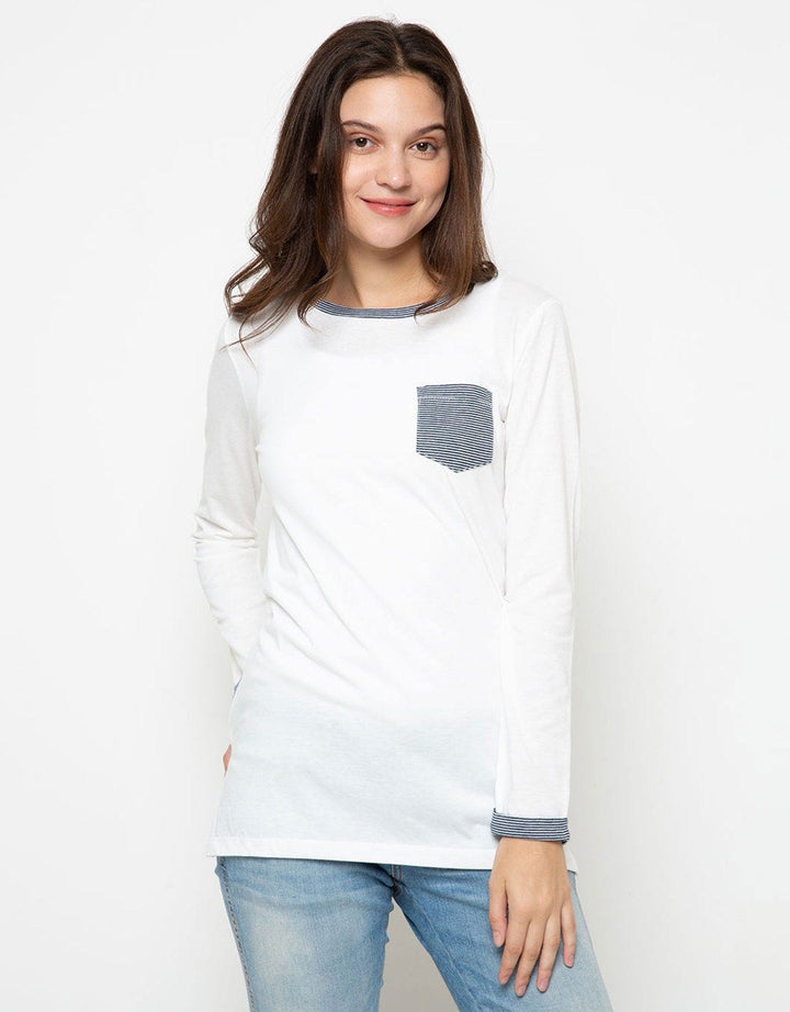 Phenomenal Plain Pocket Kaos Wanita