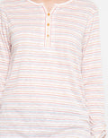 LS V BTN STRIPES COL