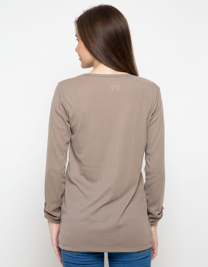 Phenomenal Long Sleeve Plain Textured