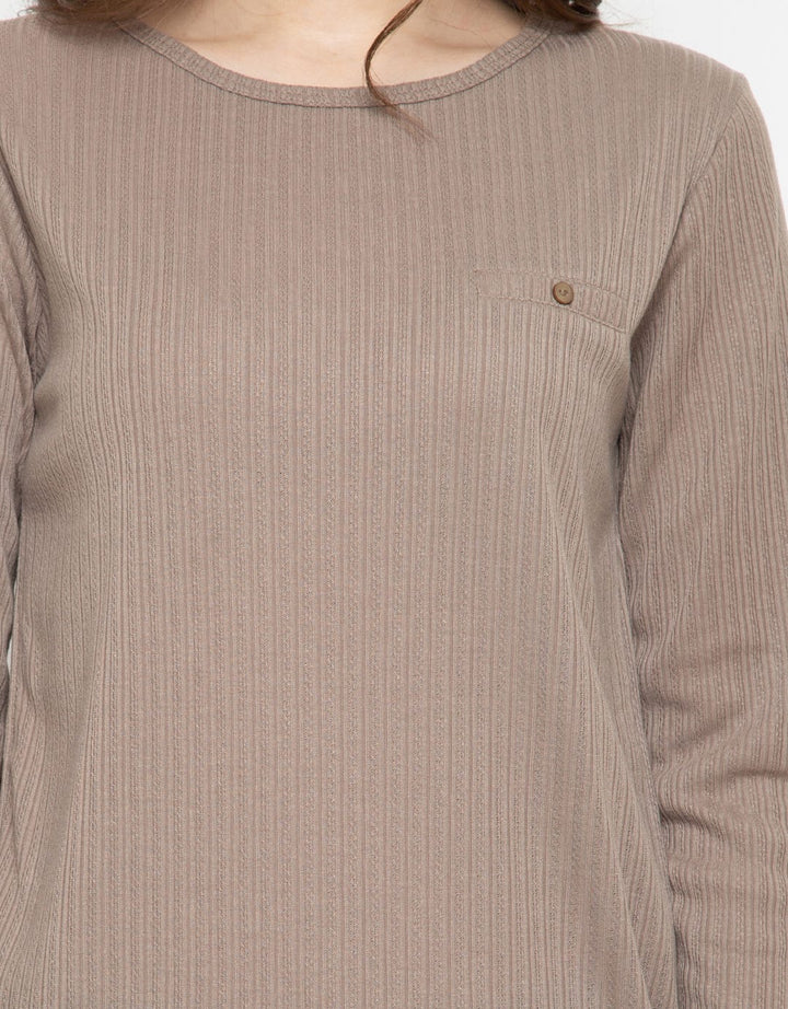Phenomenal Long Sleeve Plain Textured