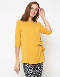 3/4 TOP KNIT TXT W T