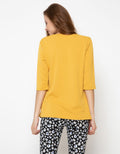3/4 TOP KNIT TXT W T