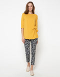 3/4 TOP KNIT TXT W T