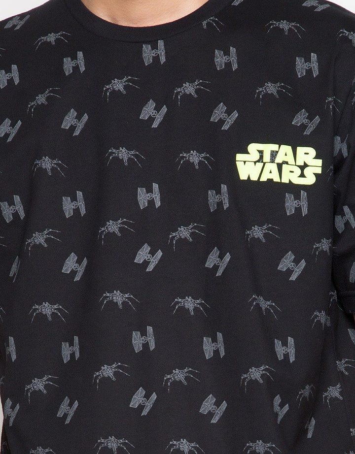 Star Wars T-Shirt Plane Neon