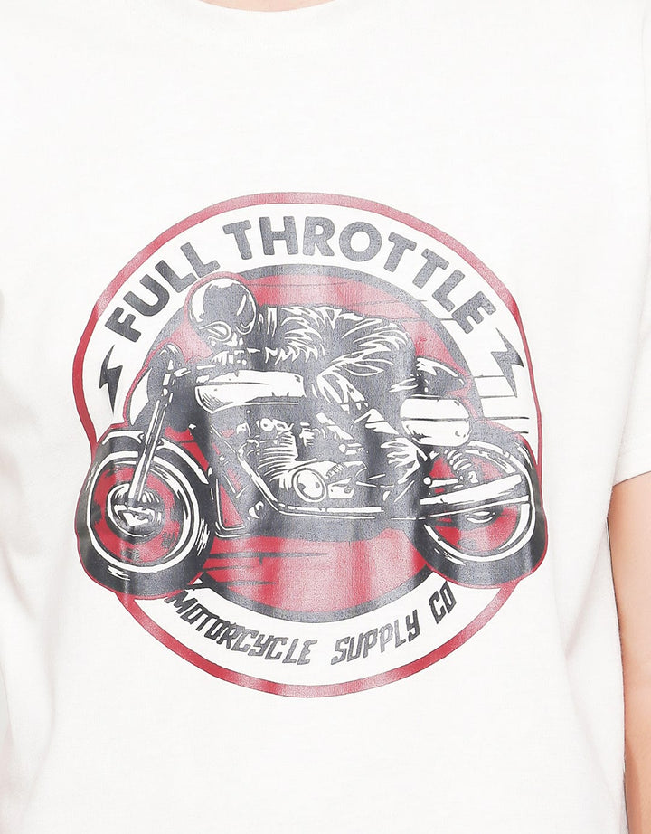 T Zone Print Motor Series Full Throttle Men's T-Shirt