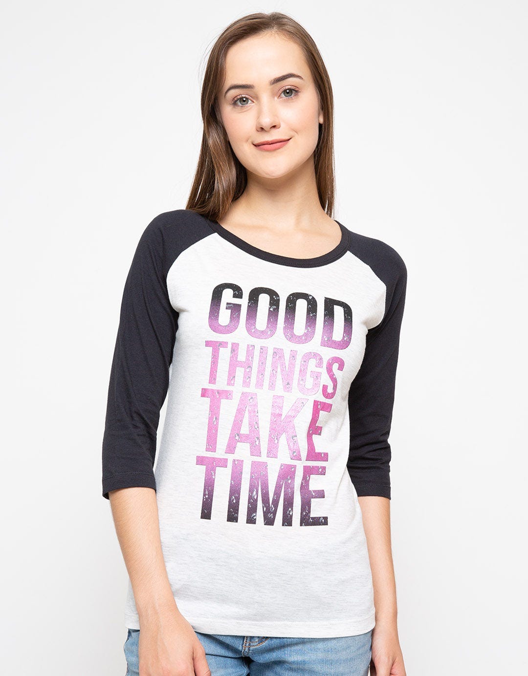 T Zone Kaos Raglan Lengan Panjang Cartoon