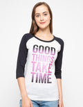 T Zone Long Sleeve Raglan Cartoon T-Shirt
