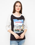 T Zone Girly Print Women's Raglan T-Shirt