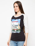 T Zone Girly Print Women's Raglan T-Shirt