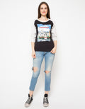T Zone Girly Print Women's Raglan T-Shirt
