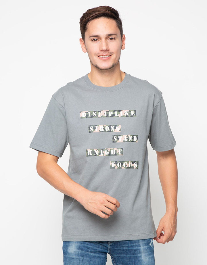 T Zone Military Dicipline Kaos Casual Pria