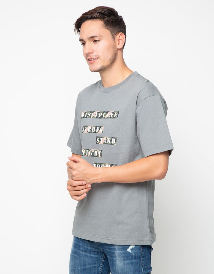 T Zone Military Dicipline Kaos Casual Pria