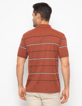 Walrus Kaos Polo Pria Motif Garis (Salur) Merah Walrus T12091M