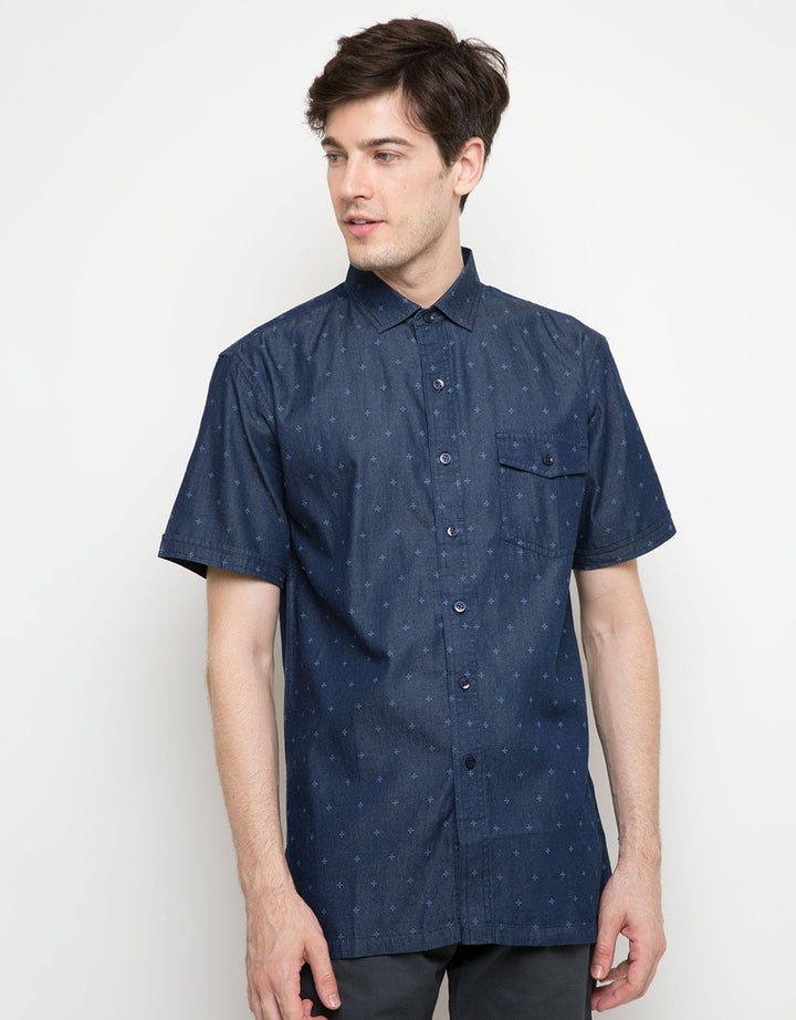 Ocean Pacific Men's Short Denim Shirt