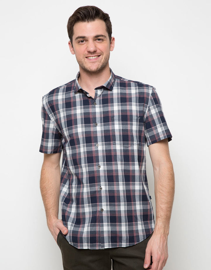 Andrew Smith Kemeja Lengan Pendek Plaids Arm