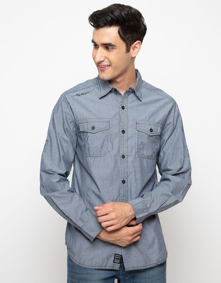 Bombboogie Last Fight Grey Stripe Shirt
