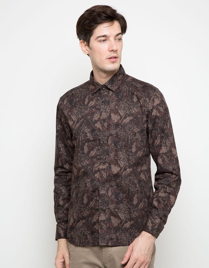 Mens Top Kemeja Lengan Panjang Bailey
