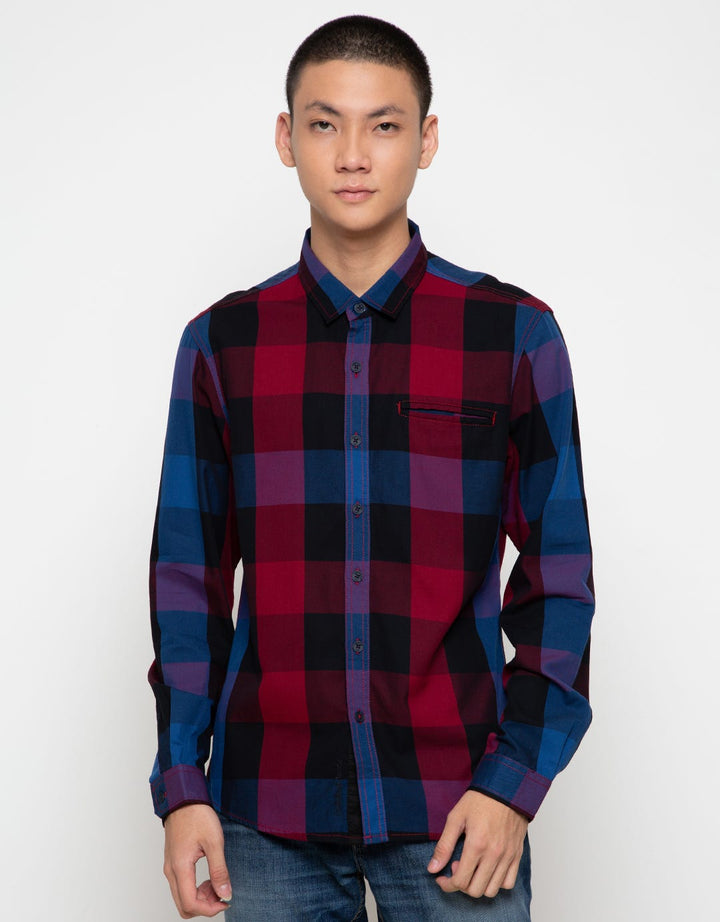 Cardinal Jeans Kemeja Prin Kotak