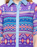 Chanira Felicia Shirt  Biru