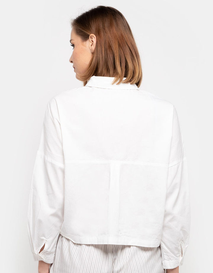 KHAKI TOP WVN LS TWI